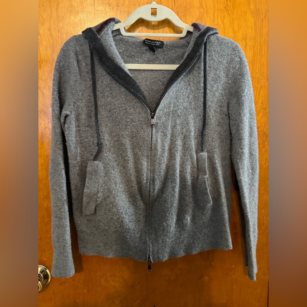 Banana Republic Gray Women's Zip-Up Hoodie